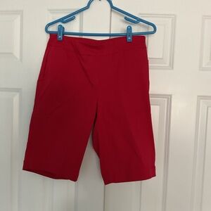 NWOT Size 10, Red Pull Up Shorts